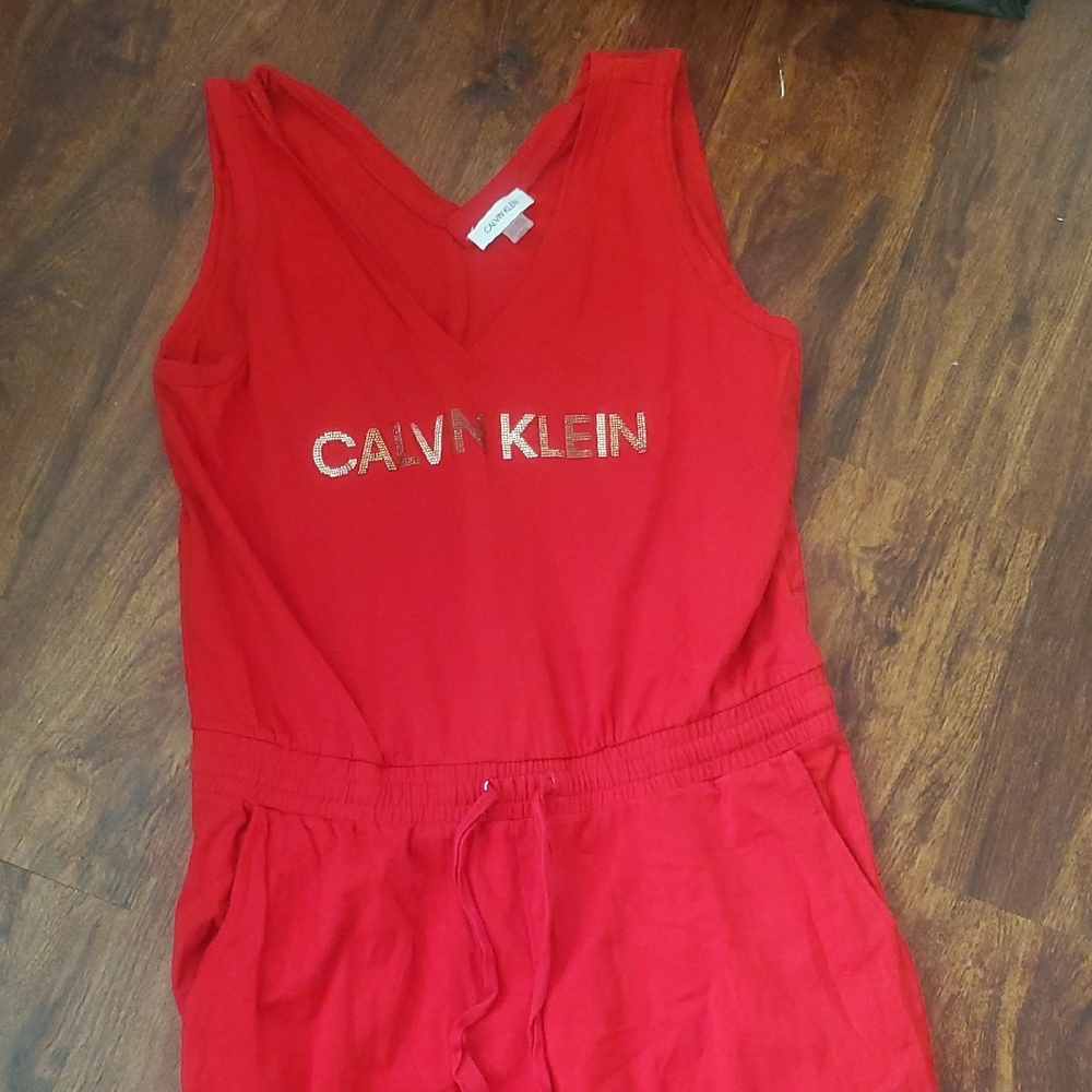 Calvin Klein Women's Vivid Red One Piece